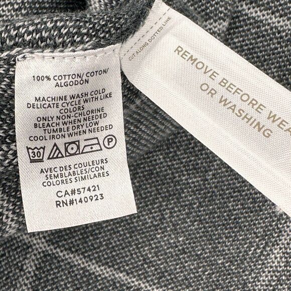 Loft Womens Open Front Cardigan Sweater Size S Gray Career Office Preppy Pockets - Picture 5 of 5